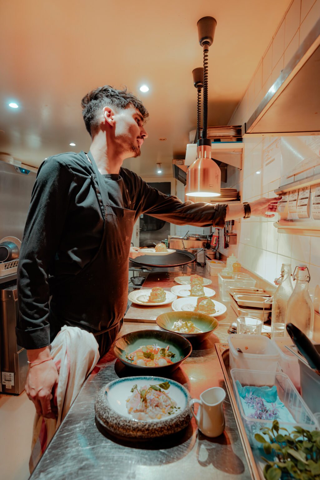 ART's chef at work in the kitchen during service