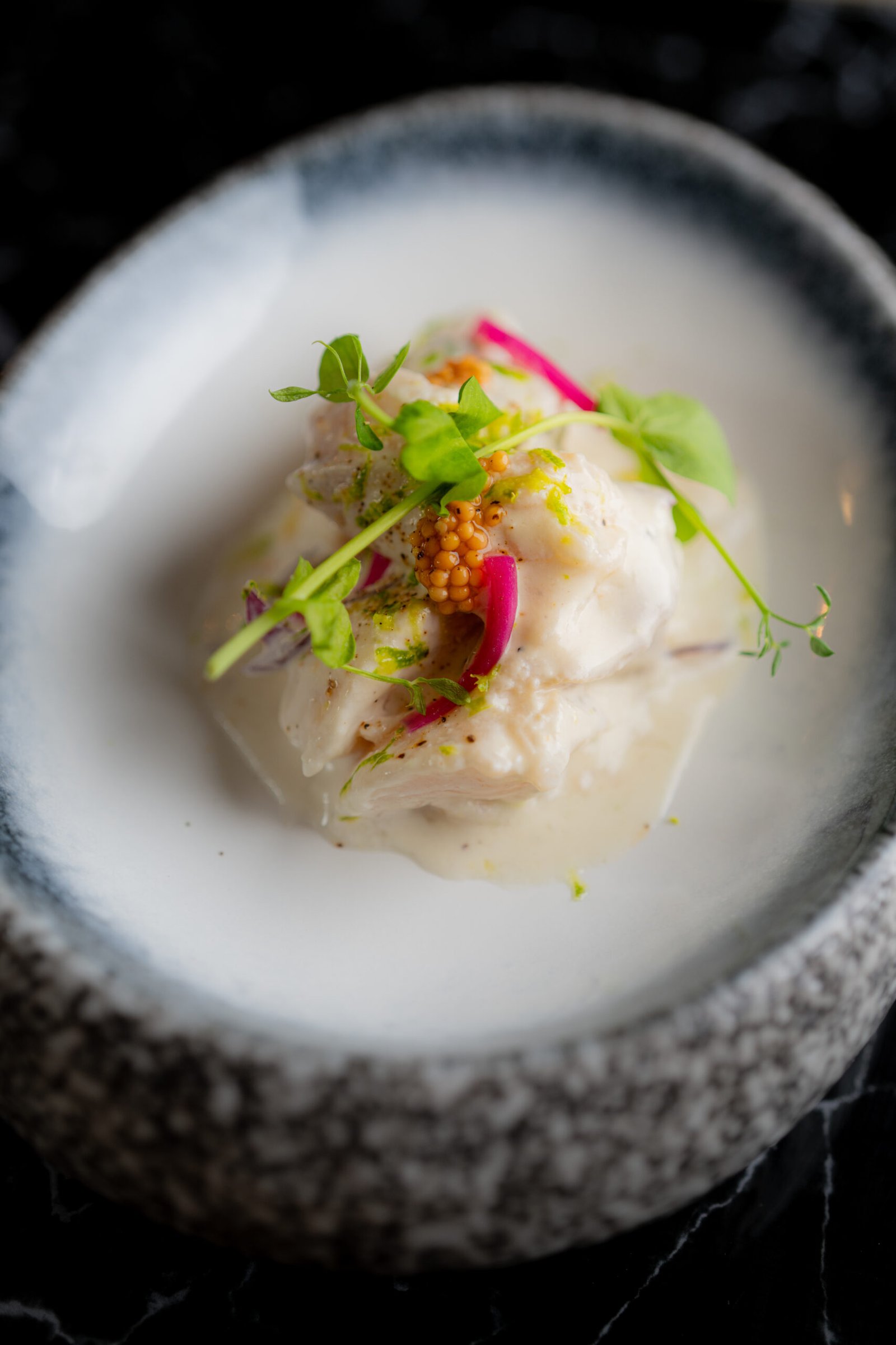 Ceviche de dorade du menu dégustation ART